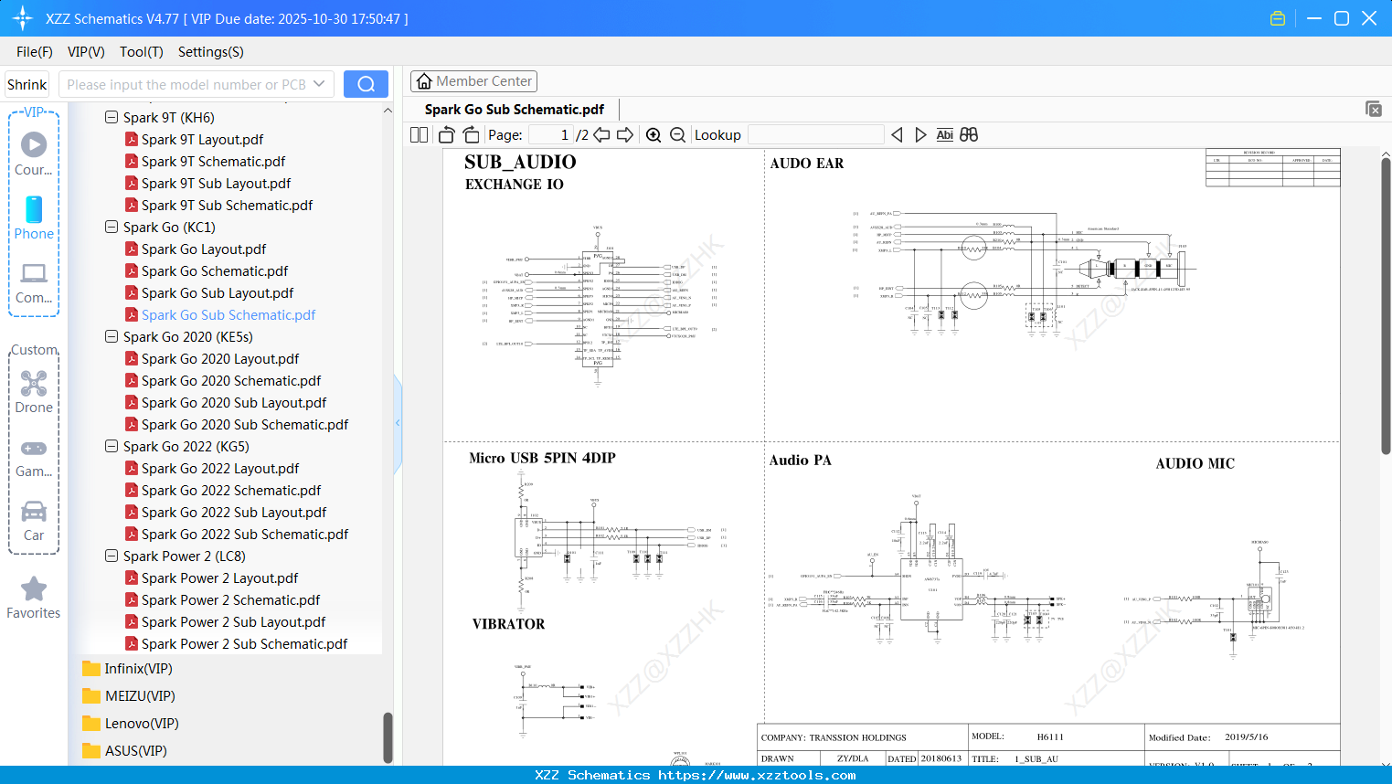 Tecno Spark Go Sub Schematic
